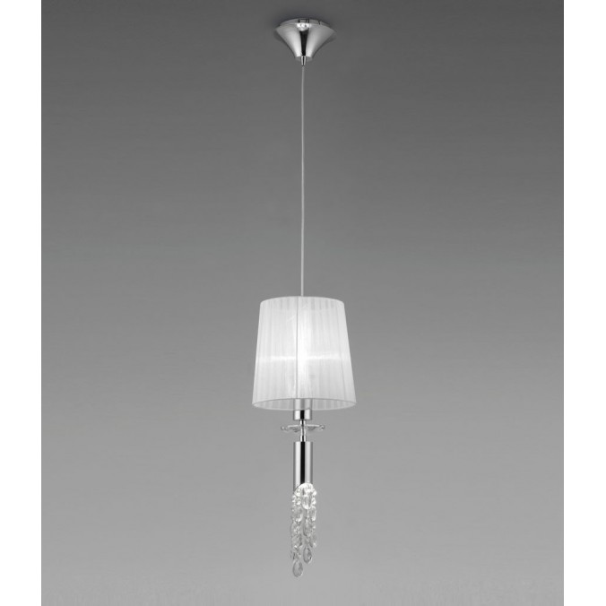 Colgante techo clásico TIFFANY cromo 23cm