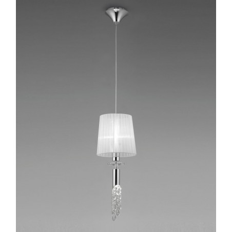 Colgante techo clásico TIFFANY cromo 23cm