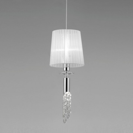 Colgante techo clásico TIFFANY cromo 23cm