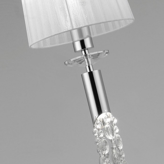 Colgante techo clásico TIFFANY cromo 23cm