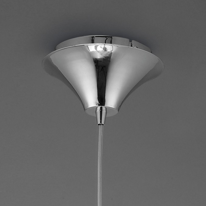 Colgante techo clásico TIFFANY cromo 23cm