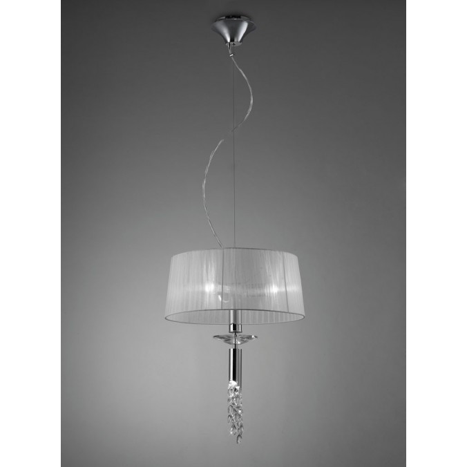 Colgante techo clásico TIFFANY cromo 46cm Colgante techo clásico TIFFANY cromo 46cm