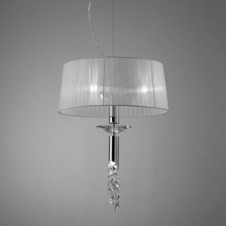 Colgante techo clásico TIFFANY cromo 46cm