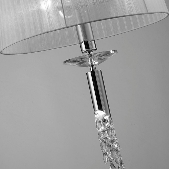 Colgante techo clásico TIFFANY cromo 46cm Colgante techo clásico TIFFANY cromo 46cm