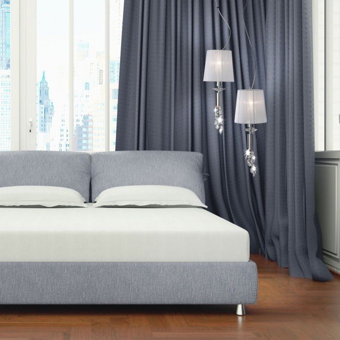 Colgante techo clásico TIFFANY cromo 23cm