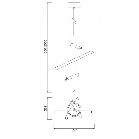 Lámpara colgante de techo LED TAKE bronze