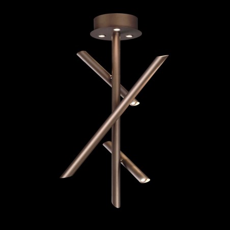 Semiplafon de techo LED TAKE bronze