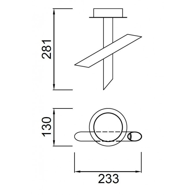 Mini plafon de techo LED TAKE bronze