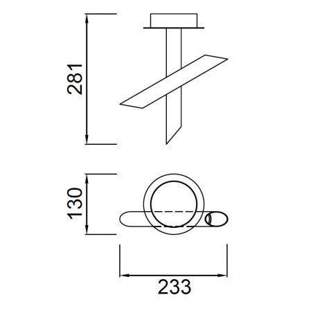 Mini plafon de techo LED TAKE bronze