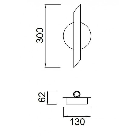 Lámpara aplique pared pequeño LED TAKE bronze