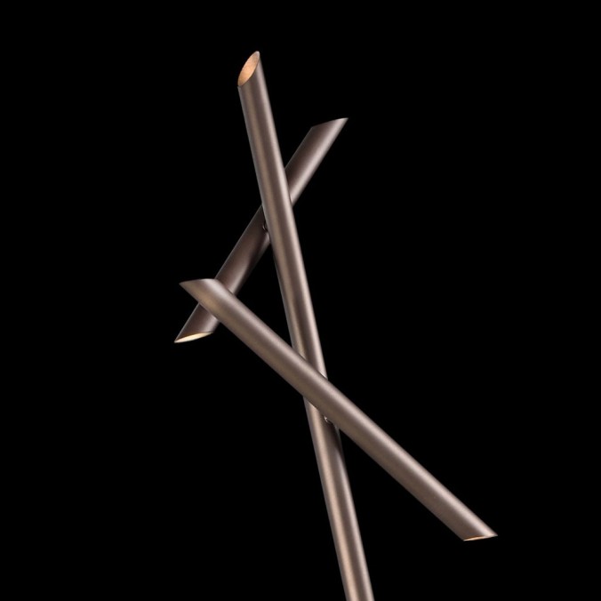 Lámpara de pie doble LED TAKE bronze Lámpara de pie doble LED TAKE bronze