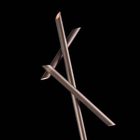 Lámpara de pie doble LED TAKE bronze