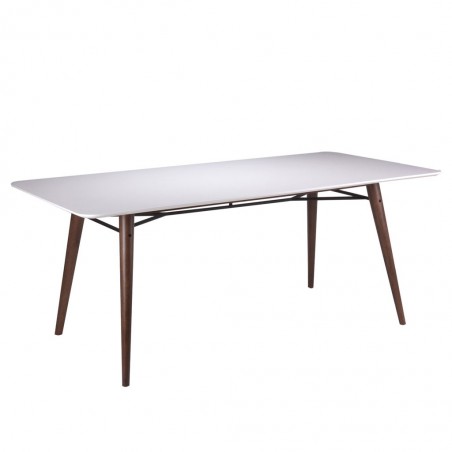 Mesa comedor 180cm IRINA estilo nórdico patas nogal