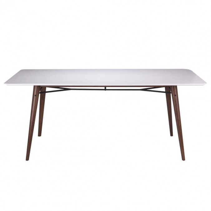 Mesa comedor 180cm IRINA estilo nórdico patas nogal