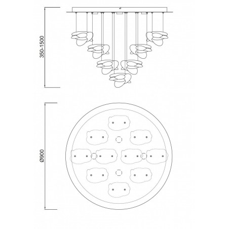 Lámpara de techo LED NIDO 90cm