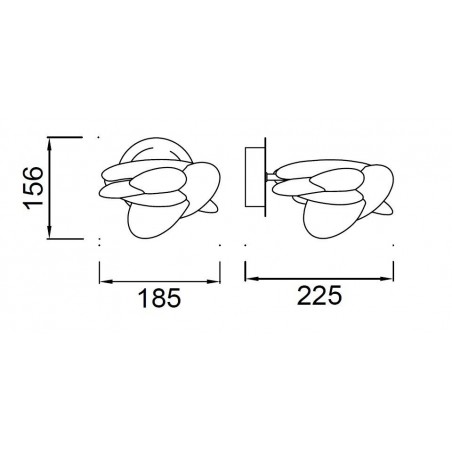 Lámpara aplique de  pared LED NIDO