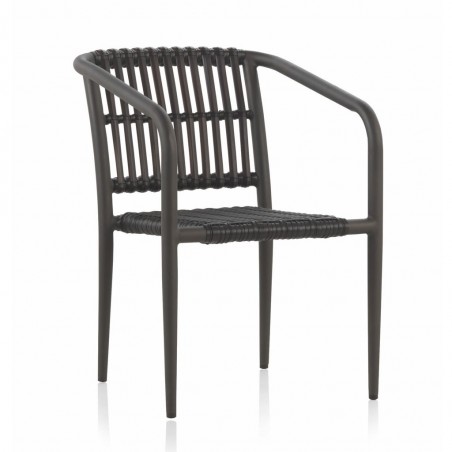 Silla de exterior DELTA aluminio y fibra sintética.