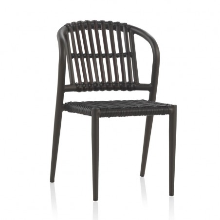 Silla de exterior DELTA aluminio y fibra sintética.