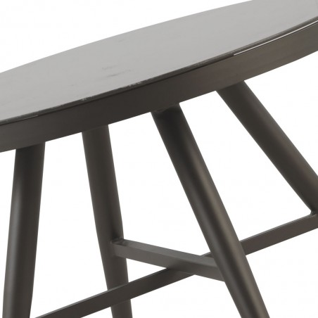 Mesa exterior DELTA 100cm aluminio y cristal 8mm