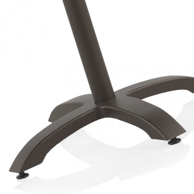 Mesa exterior DELTA 70cm aluminio y cristal 8mm