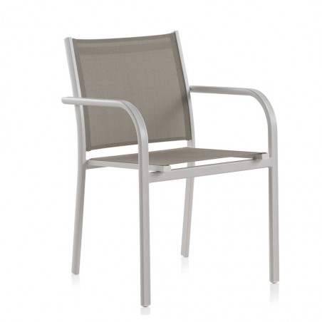 Sillón de exterior WHITE aluminio y textilene