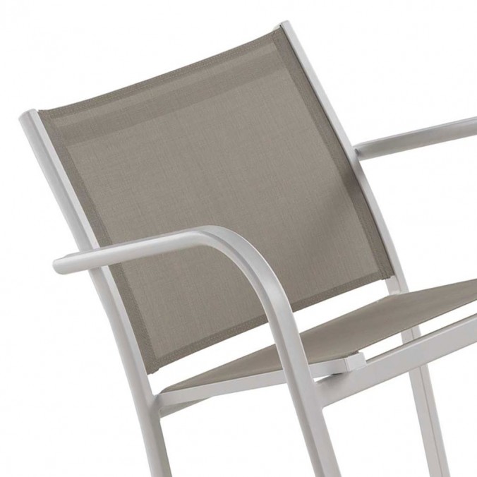 Sillón de exterior WHITE aluminio y textilene