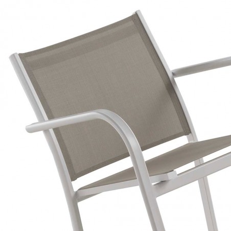 Sillón de exterior WHITE aluminio y textilene