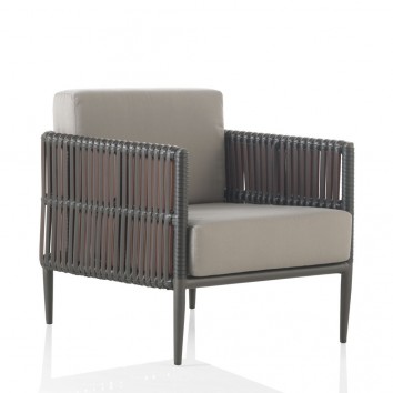 Sillón exterior DELTA aluminio y tejido Hidrófugo Dralon