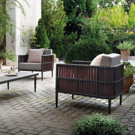 Sillón exterior DELTA aluminio y tejido Hidrófugo Dralon