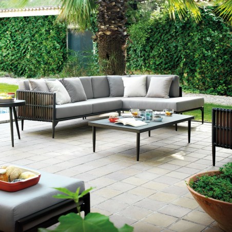 Chaise longue exterior DELTA aluminio y tejido Hidrófugo Dralon