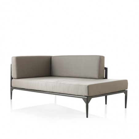 Chaise longue exterior DELTA aluminio y tejido Hidrófugo Dralon