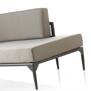 Chaise longue exterior DELTA aluminio y tejido Hidrófugo Dralon 2