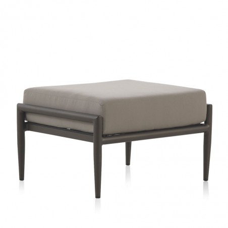 Puff exterior DELTA aluminio y tejido Hidrófugo Dralon