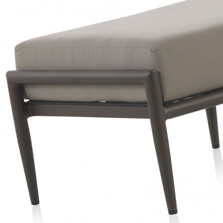 Puff exterior DELTA aluminio y tejido Hidrófugo Dralon