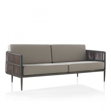 Sofá 3plz exterior DELTA aluminio y tejido Hidrófugo Dralon