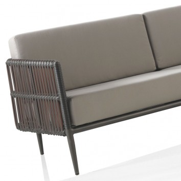 Sofá 3plz exterior DELTA aluminio y tejido Hidrófugo Dralon 2