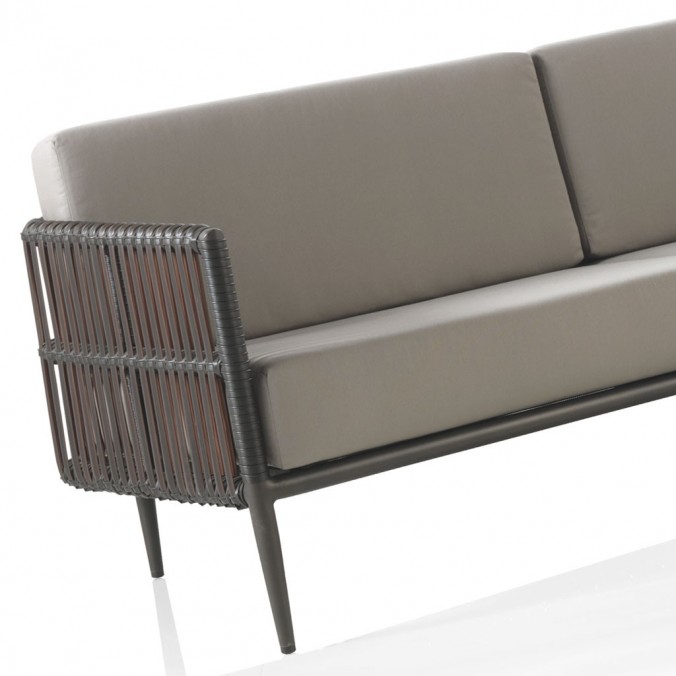 Sofá 3plz exterior DELTA aluminio y tejido Hidrófugo Dralon