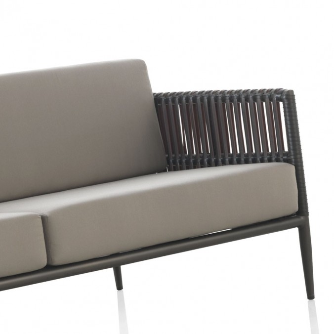 Sofá 3plz exterior DELTA aluminio y tejido Hidrófugo Dralon