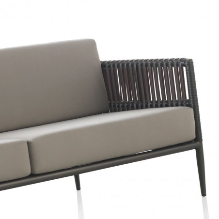 Sofá 3plz exterior DELTA aluminio y tejido Hidrófugo Dralon