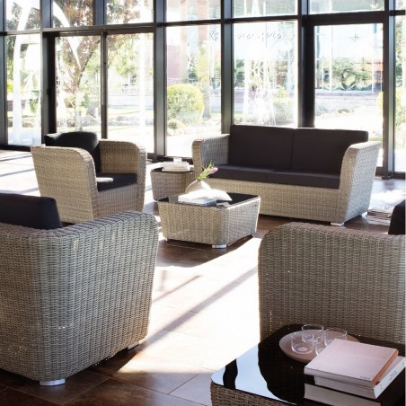 Sillón de exterior TAUPE tejido Hidrófugo Dralon