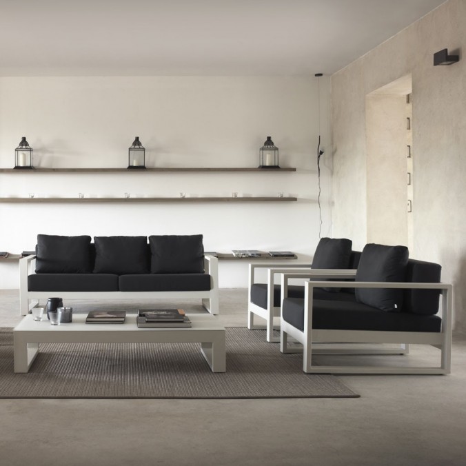 Sillón exterior BIANCO tejido Hidrófugo Dralon