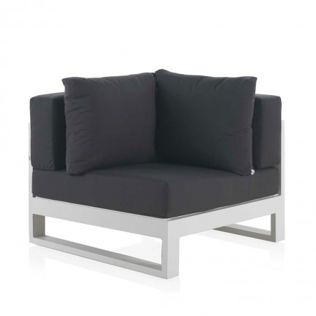 Sofá exterior modular BIANCO rincón tejido Hidrófugo Dralon