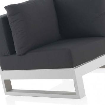 Sofá exterior modular BIANCO rincón tejido Hidrófugo Dralon 2