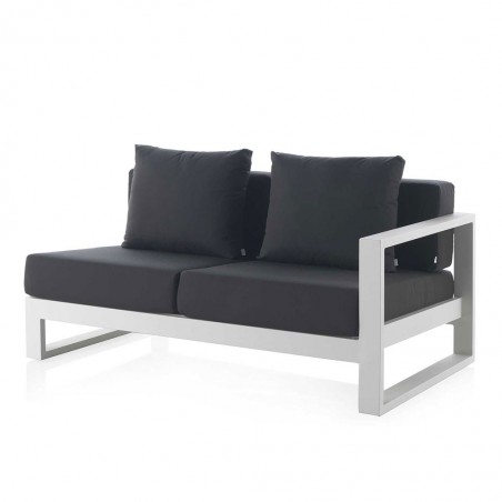 Sofá exterior modular derecha BIANCO tejido Hidrófugo Dralon