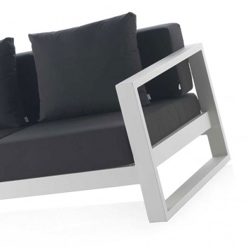 Sofá exterior modular derecha BIANCO tejido Hidrófugo Dralon 2