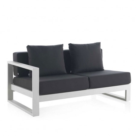 Sofá exterior modular izquierda BIANCO tejido Hidrófugo Dralon