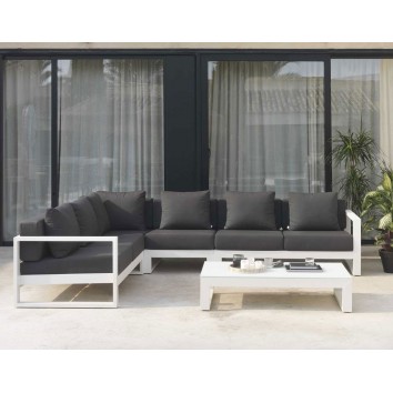 Sofá exterior modular izquierda BIANCO tejido Hidrófugo Dralon 2