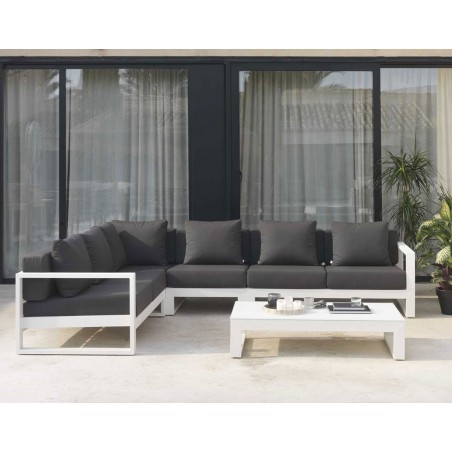 Sofá exterior modular izquierda BIANCO tejido Hidrófugo Dralon