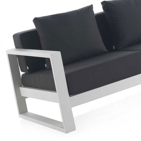 Sofá exterior modular izquierda BIANCO tejido Hidrófugo Dralon