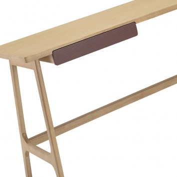 Escritorio DINO 140cm de roble natural con cajón 2